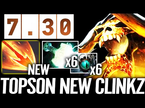 🔥 7.30 TOPSON NEW CLINKZ - New Skill BURNING BARRAGE + Mjollnir Imba Dota 2 Pro Update MID