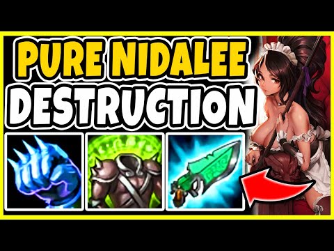 NIDALEE TOP INSANE HEAL SUSTAIN BUILD! BEST SEASON 10 BUILD! - League of Legends
