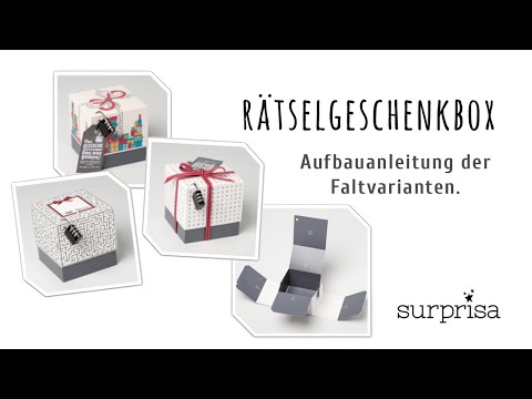 SURPRISA Rätselgeschenkbox I Aufbauanleitung der Faltvarianten