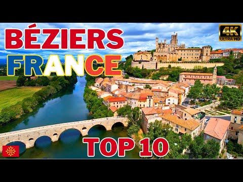 Beziers France 🇫🇷 4K Drone Vlog Travel Video - TOP 10 Things To Do in Béziers, Valras Beach