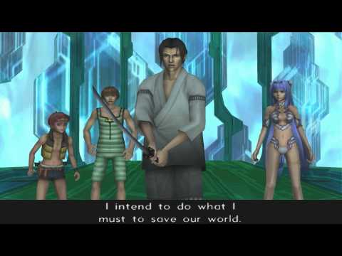 Xenosaga III HD Cutscene 329 - Jin Draws His Blade (Underground Ruins) - JAPANESE - SWIMSUIT MODE