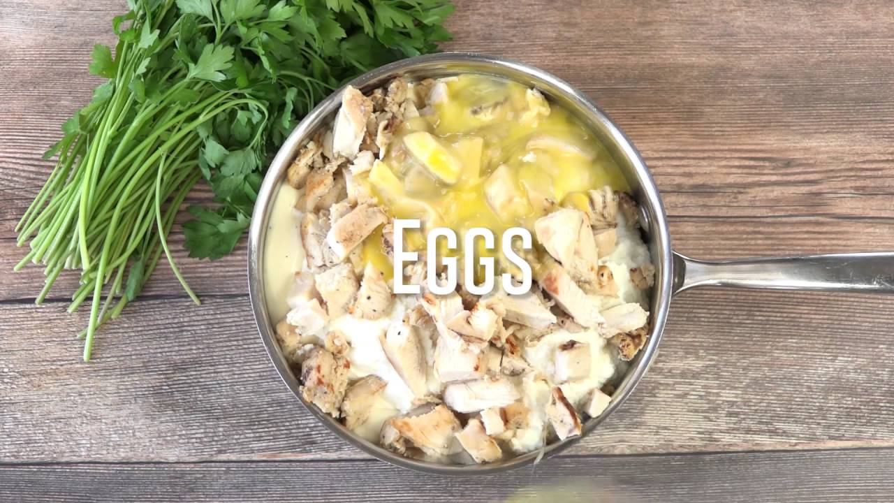 Three Cheese Chicken Alfredo Bake