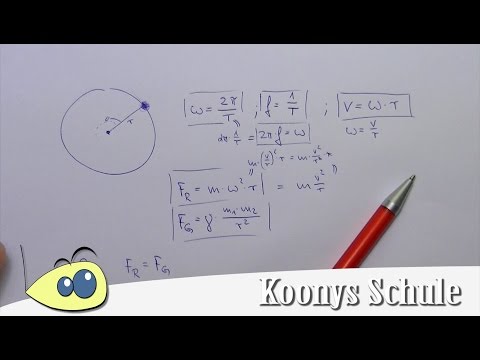 Radialkraft, Formeln bei Kreisbewegungen, Übersicht