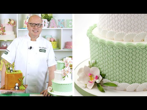 Easy Rattan Basket Weave Effect 🍰 Cake Decorating Tutorial