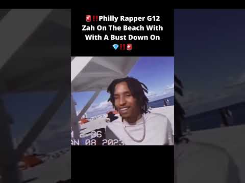 ‼️Philly Rapper G12 Zah On Beach With A Bust Down💎‼️