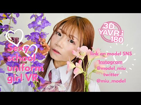 【VR 180 3D】sexy School uniform girl VR 制服 女子 VR　seifuku jk model VR video 5.7k
