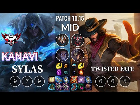 JDG Kanavi Sylas vs Twisted Fate Mid - KR Patch 10.15