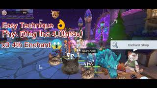 How To Get Phy. Dmg Inc 4.0(max) And 3 Times 4th Enchant Easily👌 | 949 mora coins | Ragnarok Mobile