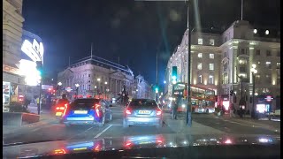 ロンドン夜の街【世界の車窓】夜のロンドンをただただ車で回ります。London night view by car, נוף לילי לונדון ברכב