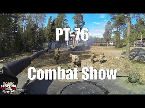PT-76 Tank "Spring of Prague 1968" Combat Show 1+2 Combined Turret Camera - Kevätsawutus 2019