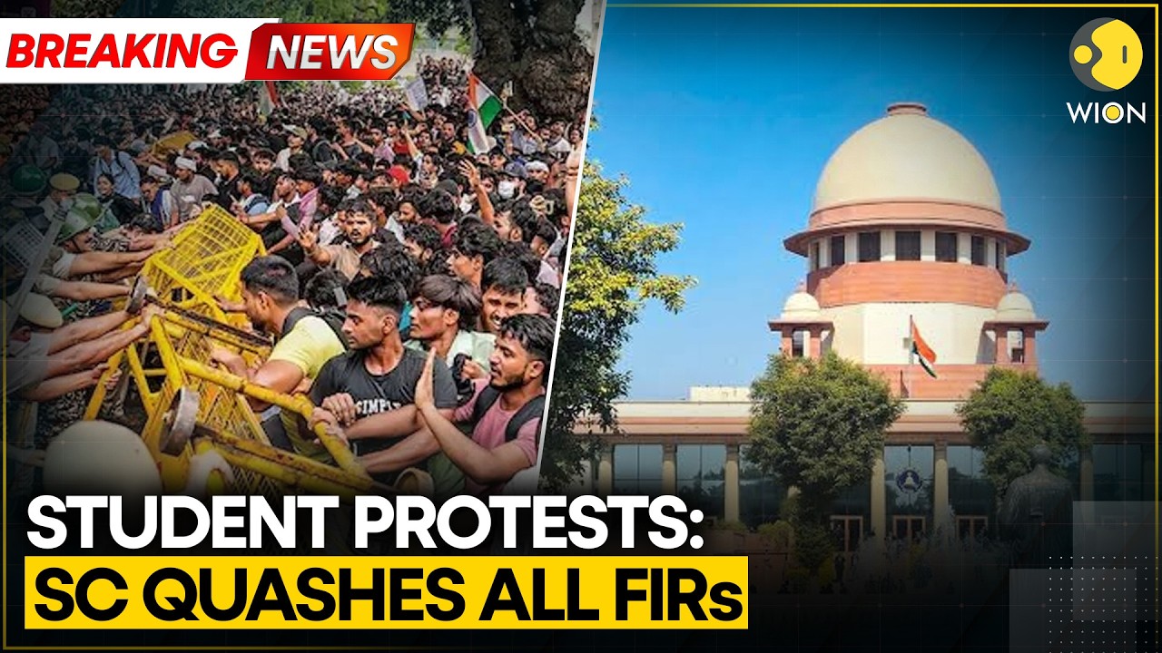 BREAKING: Supreme Court Quashes All NEET Protesters' FIRs, CJP Withdraws September 5 March | WION
