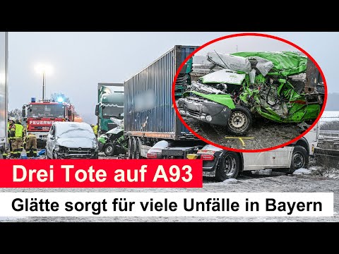 Slippery conditions cause many accidents in Bavaria – three dead on the A93