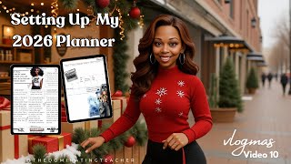Vlogmas Video 10 | 2026 planner set up Episode 2 | 2nd half of December Planning + Mapping My Goals