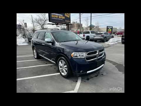 2012 Dodge Durango 4WD 4dr Crew Plus in Blue for sale at Finch Chrysler Dodge Jeep Ram Ltd in London, ON