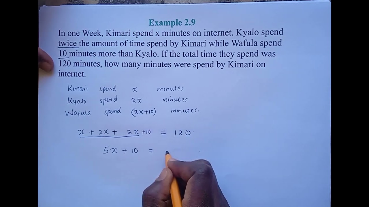 GRADE 7: FORMING AND SOLVING ALGEBRAIC EQUATIONS
