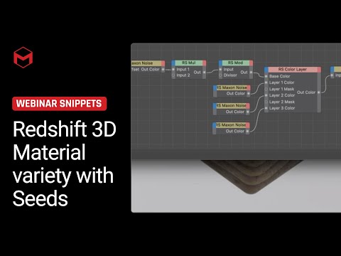 Redshift 3D Material variety with Seeds