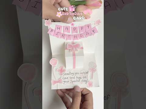 DIY cute birthday card ✨🌷#shorts #diy #birthdaycard #birthday #greetingcard @Taniyaart32