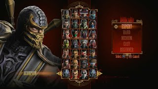 Mortal Kombat 9 - Expert Arcade Ladder (Scorpion/3 Rounds/No Losses)