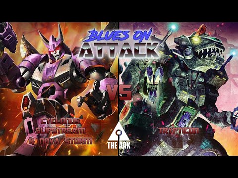 Transformers TCG: The Ark Wave 1 Gameplay - Cyclonus, Slipstream & Nova Storm VS Trypticon