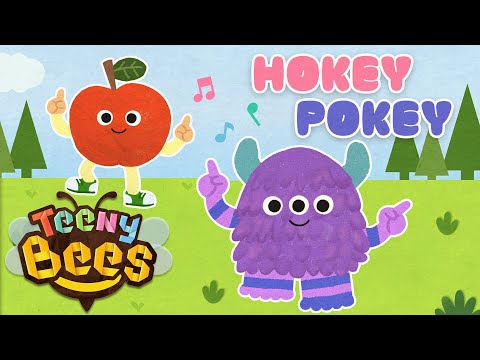 Hokey Pokey Dance Song for Toddlers | Learn Body Parts & Movements | @TEENYBEES Nursery Rhymes