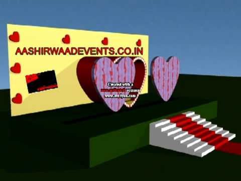 3 HEART JAI MALA THEME THEME BY AASHIRWAAD EVENTS 8510020088