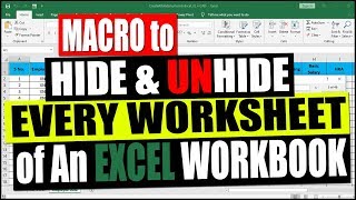 Macro to Hide and Unhide Every Worksheet in an Excel Workbook