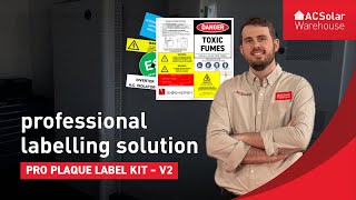 Pro Plaque Label Kit - COMPLIANCE GUARANTEED | Professional Label Solu