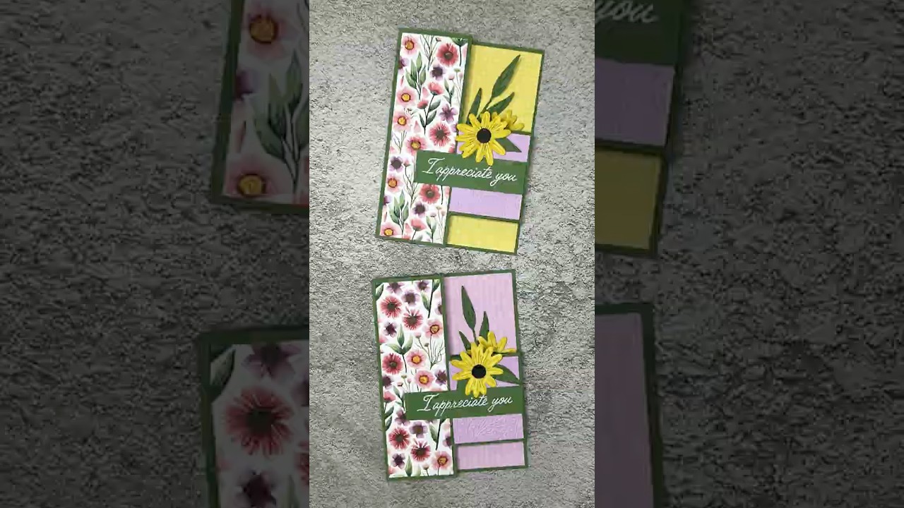 Super Easy Tri-Fold Fun-Fold Card 🌸 | Floral Impressions Suite with Garden Green & Fresh Freesia 💌