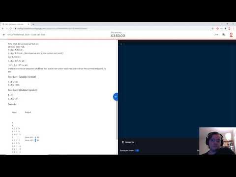 Google Code Jam 2020 Finals Screencast