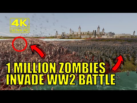 1 MILLION ZOMBIES Interrupt Skirmish of US & GERMAN WW2 SOLDIERS | Ultimate Epic Battle Simulator 2