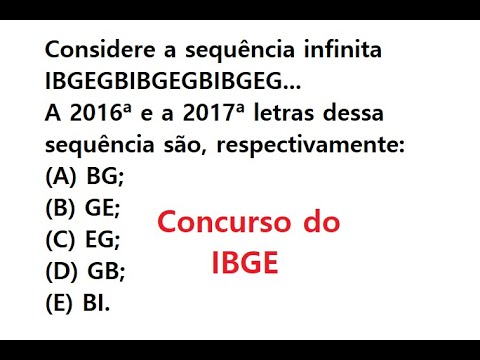 Questão De Sequência Lógica-Concurso IBGE