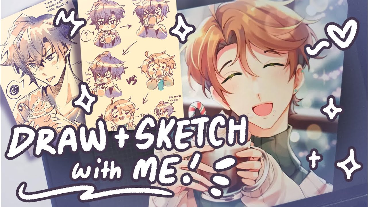 a LONG draw/sketch with me!! | Merry Christmas!🎄🎁