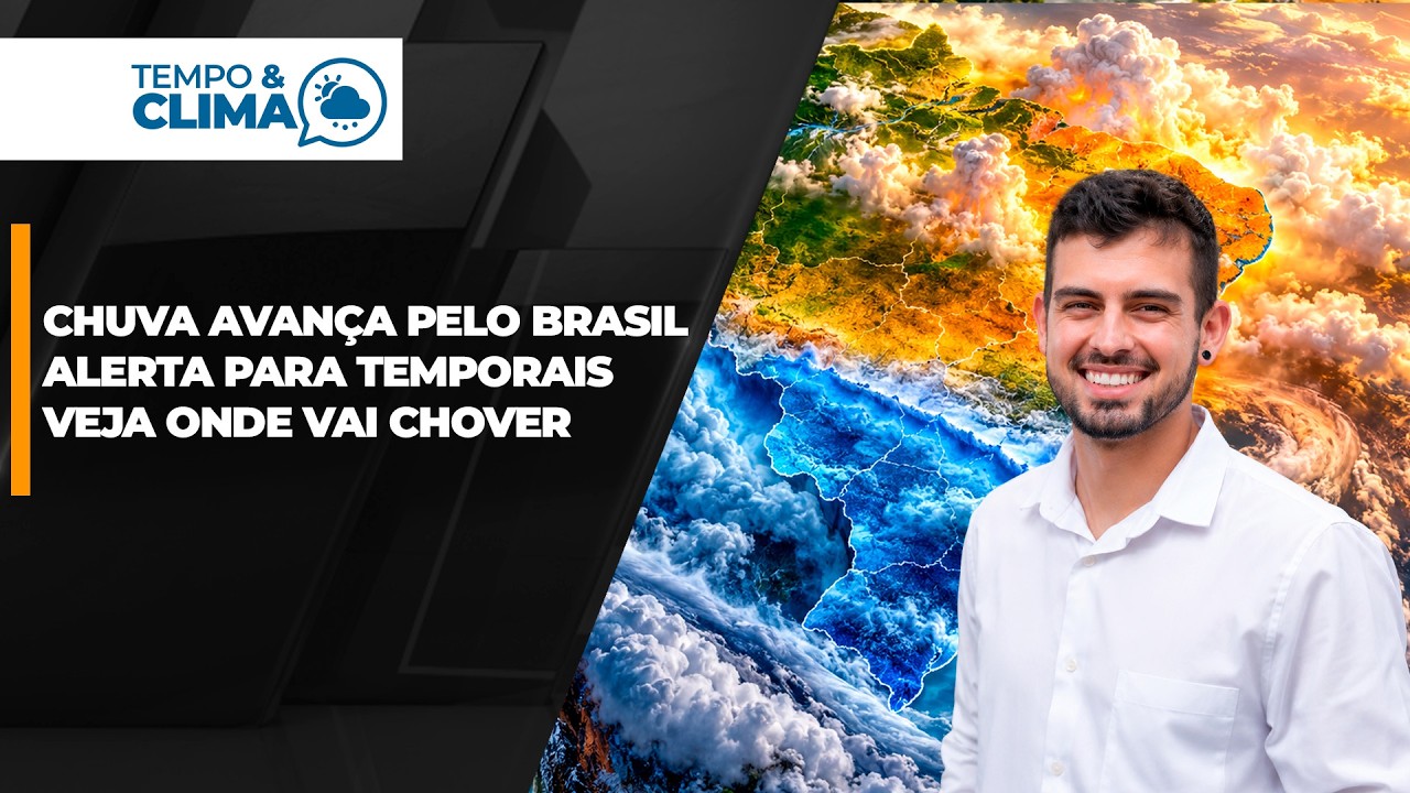 Chuva avança sobre áreas agrícolas, com risco de temporais; veja onde vai chover