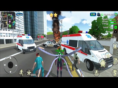 Rope frog Ninja Hero Car Vegas; Walkthrough Rope Hero -Gameplay 