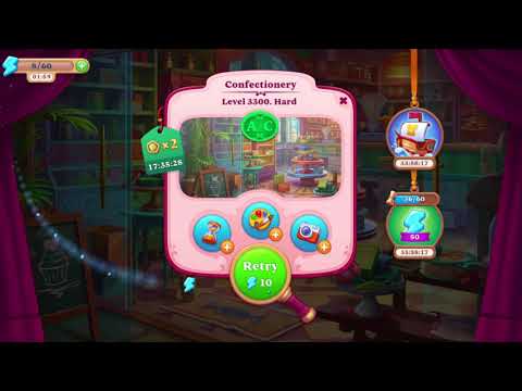 Manor Matters 3299 Bedroom in pair 3300 Confectionery Vanishing Letters Mode HD Hard | Carrot, Vase