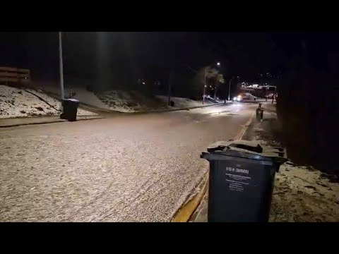 RAW: Flooding on Hudson Road