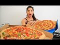 LARGE Dominos Pizzas Vs. Molly Schuyler & Nela Zisser!! #Girlvsfood