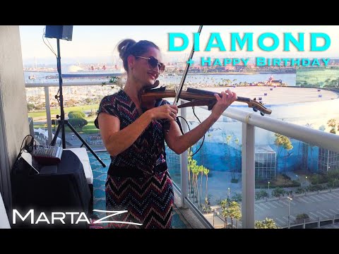 Violin Sunset Balcony Concert - Diamond - original song by Marta Z plus a Happy Birthday bonus