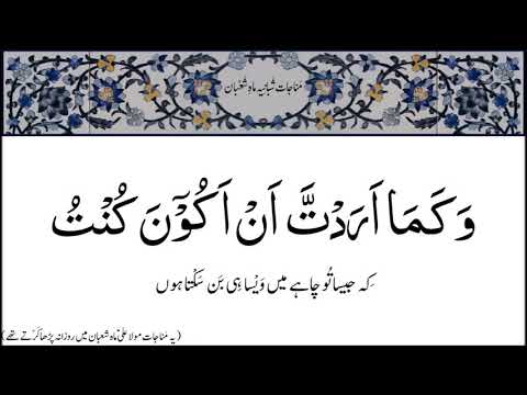 Munajat e Shabaniyah by Amir ul Momineen (A.S)