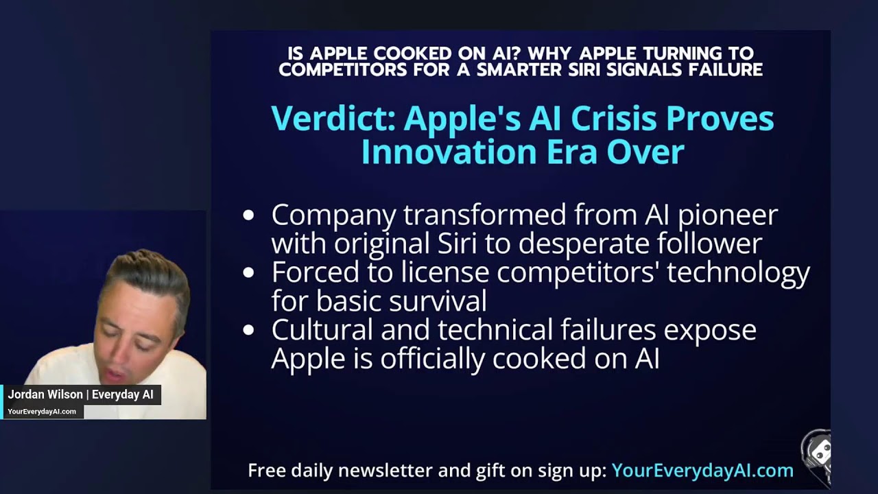 Is Apple cooked on AI? Why Apple turning to competitors for a smarter Siri signals failure (Replay)