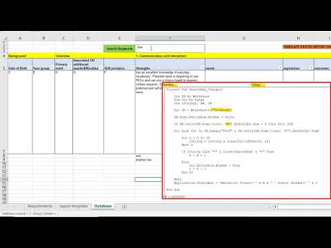 Excel VBA Tutorial: Filtering Results Based on Search Text in a Textbox
