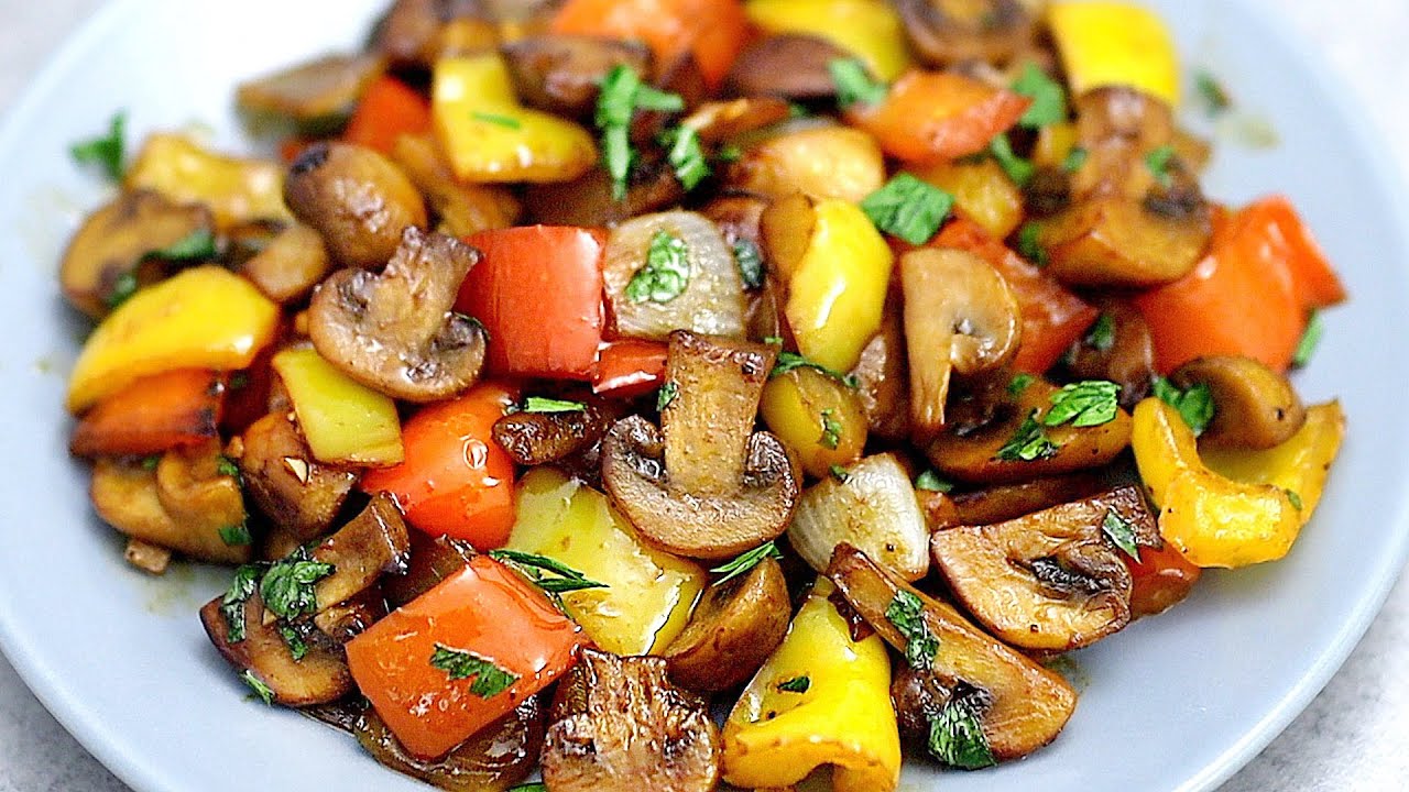 ZWIEBEL-PAPRIKA-CHAMPIGNON-PFANNE - Einfache Rezepte