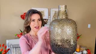 Brown & Copper Ombré Glass Bottle, Small or Large