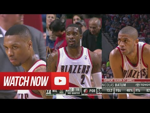 2014.03.18 - Damian Lillard, Wesley Matthews & Nicolas Batum Full Combined Highlights vs Bucks