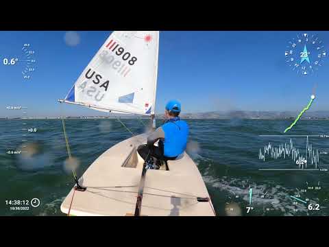 ILCA/Laser wave gybe 10/30/22
