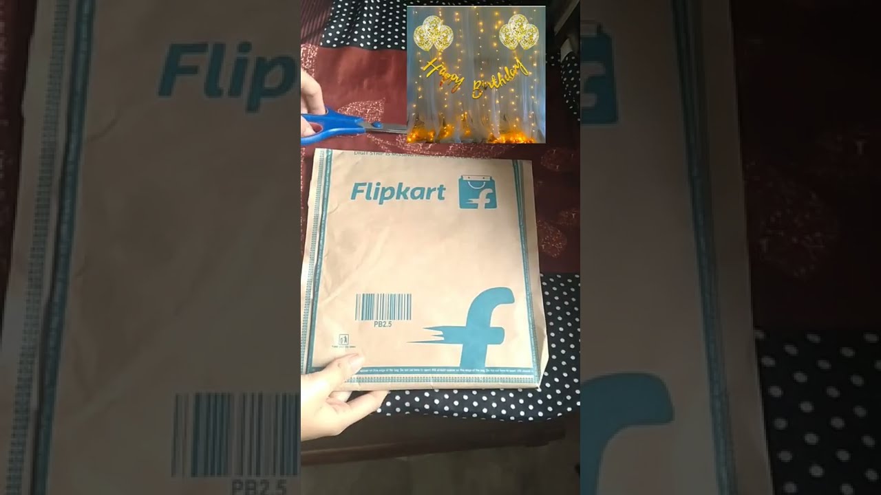#unboxing & #review birthday balloons/birthday banner/led light #shorts #yt #ytshorts #flipkart