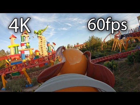 Slinky Dog Dash front seat on-ride 4K POV @60fps Disney's Hollywood Studios