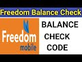 How do I check my freedom SIM balance?