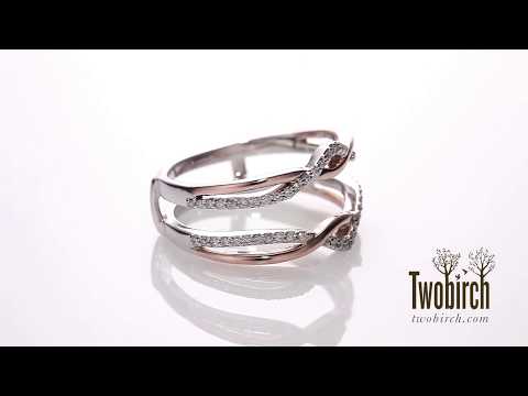 0.24 Ct. Criss Cross Infinity Ring Guard Enhancer - TwoBirch TB-GUARD-0109-WG-E