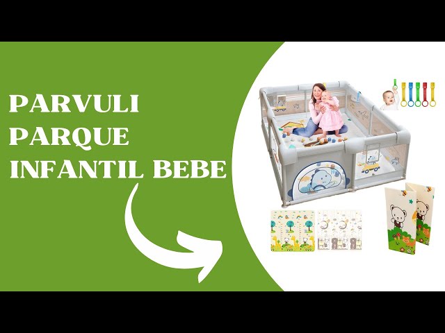 Vídeo relacionado con BabyJoy Parque Infantil Bebe 120x180cm - Corralito Bebe Acolchado y Equipado con Diana de Velcro, Canasta, Portería y más accesorios. Parque para Bebes Seguro, Amplio y Divertido
